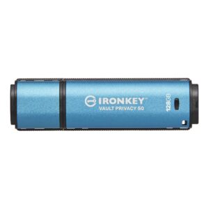 Kingston 128GB IronKey Vault Privacy 50 Series USB 3.2 Gen 1 FIPS 197 Certified & XTS-AES 256-bit Encrypted USB Pen Drive For Data Protection ( IKVP50/128GB )