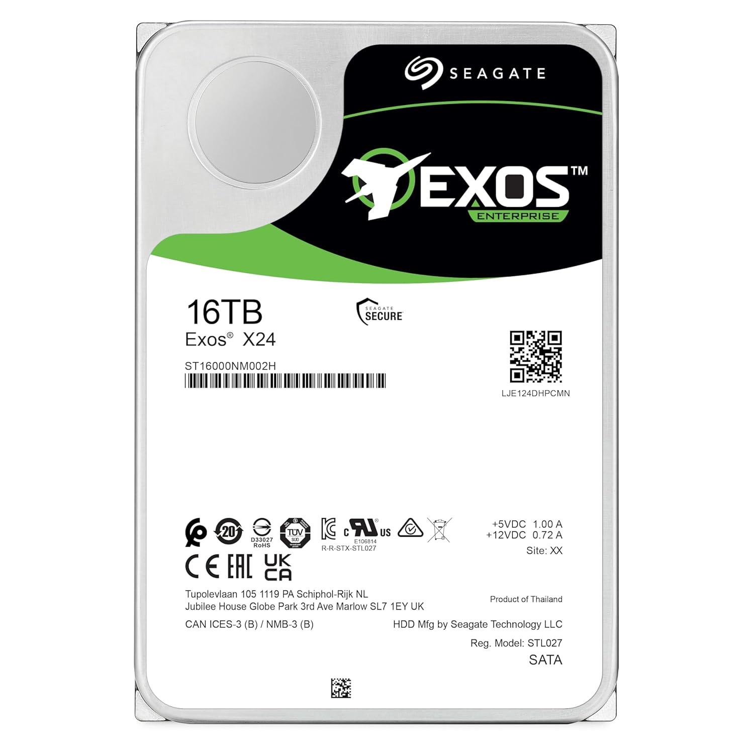 Seagate Exos X24 16TB 3.5-Inch SATA 6Gb/s 7200 RPM Enterprise Hard Drive ( ST16000NM002H ) - Image 2