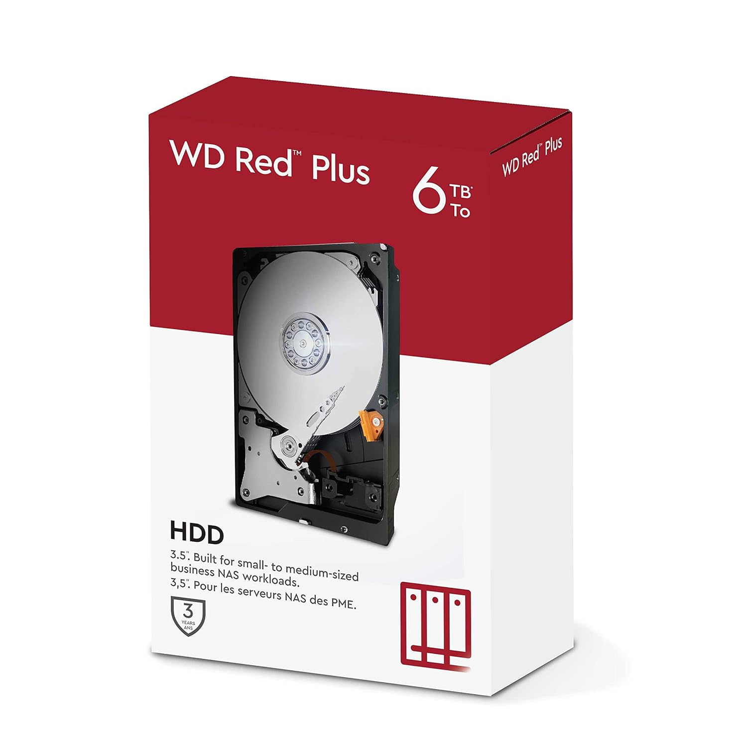 Western Digital WD Red Plus 6TB 3.5 Inch 5400 RPM SATA 6 Gb/s 256 MB Cache NAS Internal Hard Disk Drive ( WD60EFPX ) - Image 2