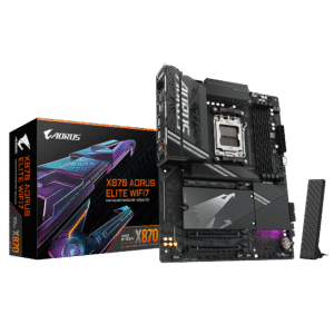 Gigabyte X870 AORUS ELITE WIFI7 ATX Motherboard ( AMD Socket AM5, Support AMD Ryzen 9000, 8000, 7000 Series Cpu, 4 x DDR5 RAM Slots, Max 256GB RAM Support )