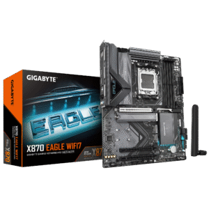 Gigabyte X870 EAGLE WIFI7 ATX Motherboard ( AMD Socket AM5, Support AMD Ryzen 9000, 8000, 7000 Series Cpu, 4 x DDR5 RAM Slots, Max 256GB RAM Support )