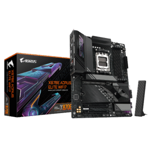 Gigabyte X870E AORUS ELITE WIFI7 (rev. 1.2) ATX Motherboard ( AMD Socket AM5, Supports AMD Ryzen 9000, 8000, 7000 Series Cpu, 4 x DDR5 RAM Slots, Max 256GB RAM Support )