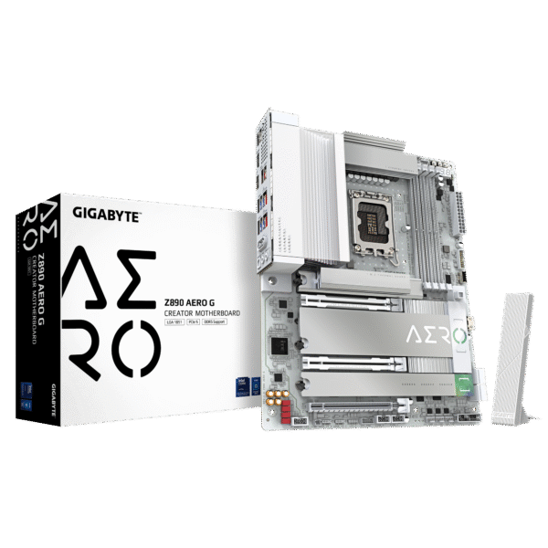 Gigabyte Z890 AERO G ATX Motherboard ( Intel Socket LGA1851, Support Intel Core Ultra Cpu, 4 x DDR5 RAM Slots, Max 256GB RAM Support )