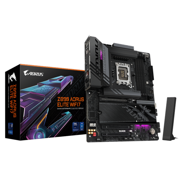 Gigabyte Z890 AORUS ELITE WIFI7 ATX Motherboard ( Intel LGA1851 Socket, Support for Intel Core Ultra Cpu, 4 x DDR5 RAM Slots, Max 256GB RAM Support )