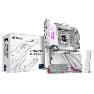 Gigabyte Z890 AORUS ELITE X ICE ATX Motherboard ( Intel Socket 1851, Support Intel Core Ultra Cpu, 4 x DDR5 RAM Slots, Max 256GB RAM Support )