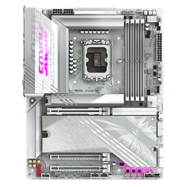 Gigabyte Z890 AORUS ELITE X ICE ATX Motherboard ( Intel Socket 1851, Support Intel Core Ultra Cpu, 4 x DDR5 RAM Slots, Max 256GB RAM Support ) - Image 2