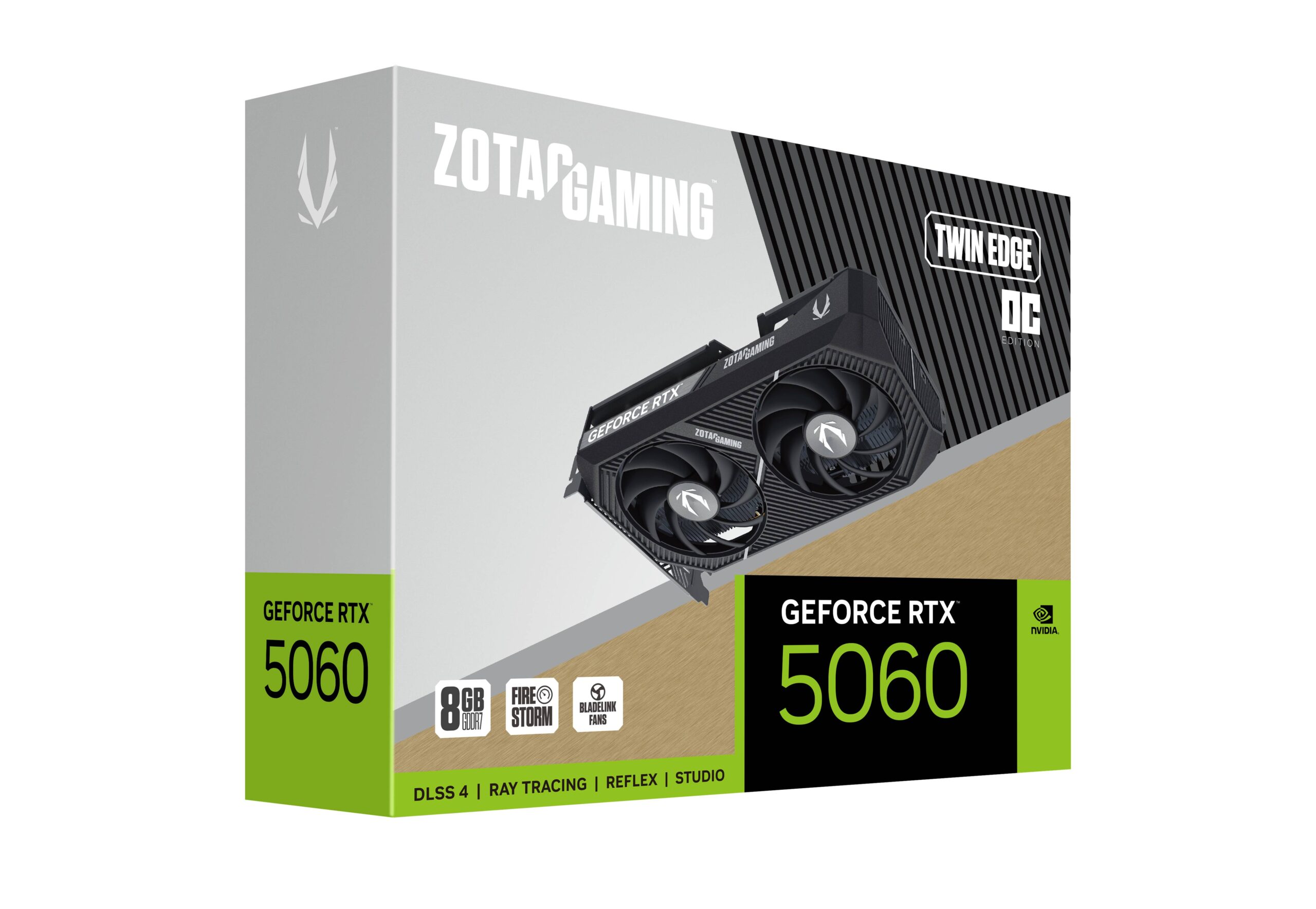 T-ARAカード ZOTAC GAMING GeForce RTX 5060 Twin Edge OC 8GB GDDR7 128-bit