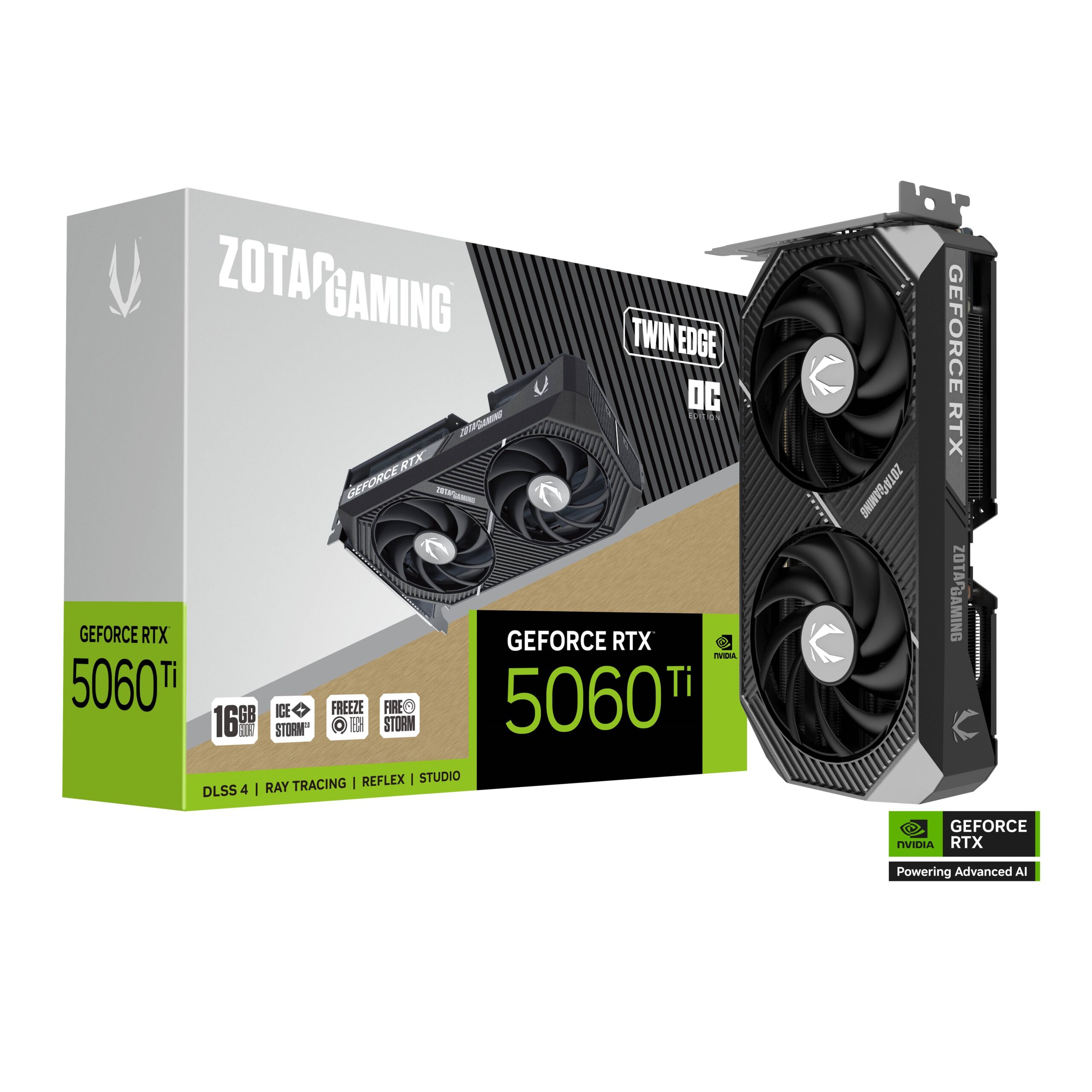 ZOTAC GAMING GeForce RTX 5060 Ti 16GB Twin Edge OC 16GB GDDR7 128-bit Gaming Graphics Card With Dual Fans ( ZT-B50620H-10M )