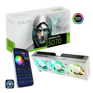 Galax GeForce RTX 5070 EX Gamer 1-Click OC White 12GB GDDR7 192-bit DP2.1b*3/HDMI 2.1b/DLSS 4 Gaming Graphics Card With Triple Fans ( 57NON7MDBVXW )