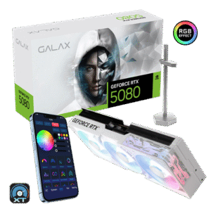 Galax GeForce RTX 5080 1-Click OC White 16GB GDDR7 256-bit DP2.1b*3/HDMI 2.1b/DLSS 4 Gaming Graphics Card With Triple Fans ( 58NZN6MDBCWH )
