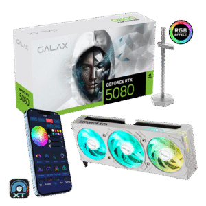 Galax GeForce RTX 5080 EX Gamer 1-Click OC White 16GB GDDR7 256-bit DP2.1b*3/HDMI 2.1b/DLSS 4 Gaming Graphics Card With Triple Fans ( 58NZN6MDBZWH )