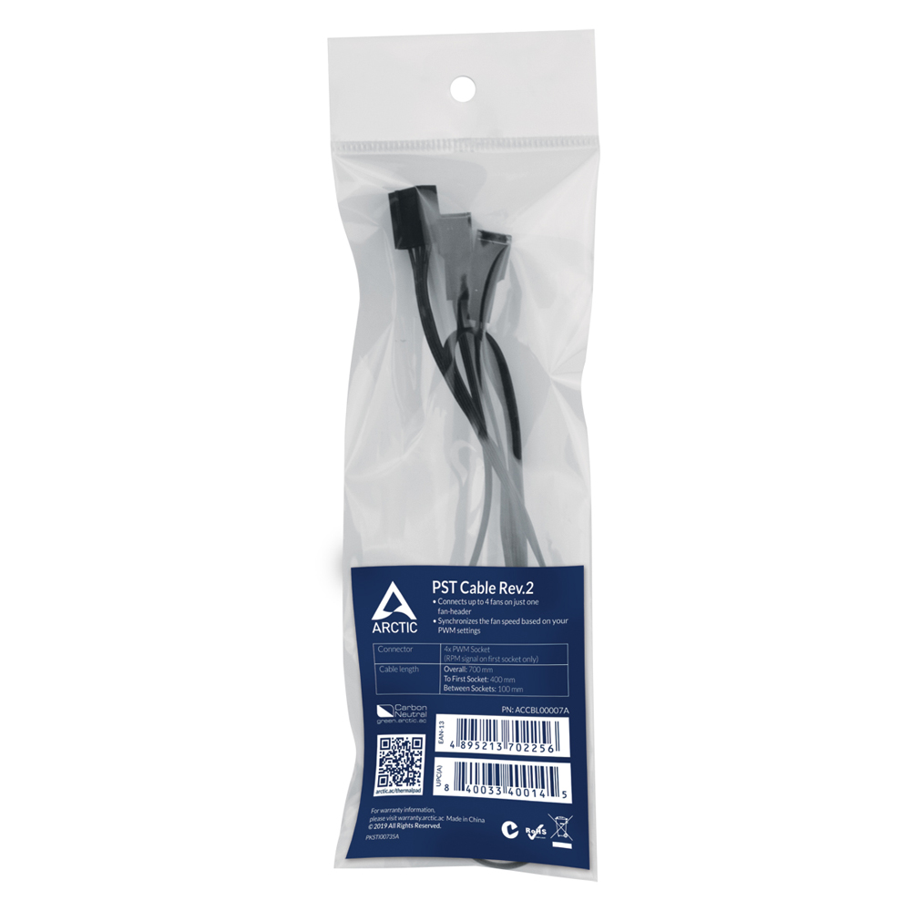 Arctic 4-Pin PWM Fan Splitter Cable PST Splitter Cable for Four Fans ( ACCBL00007A ) - Image 2