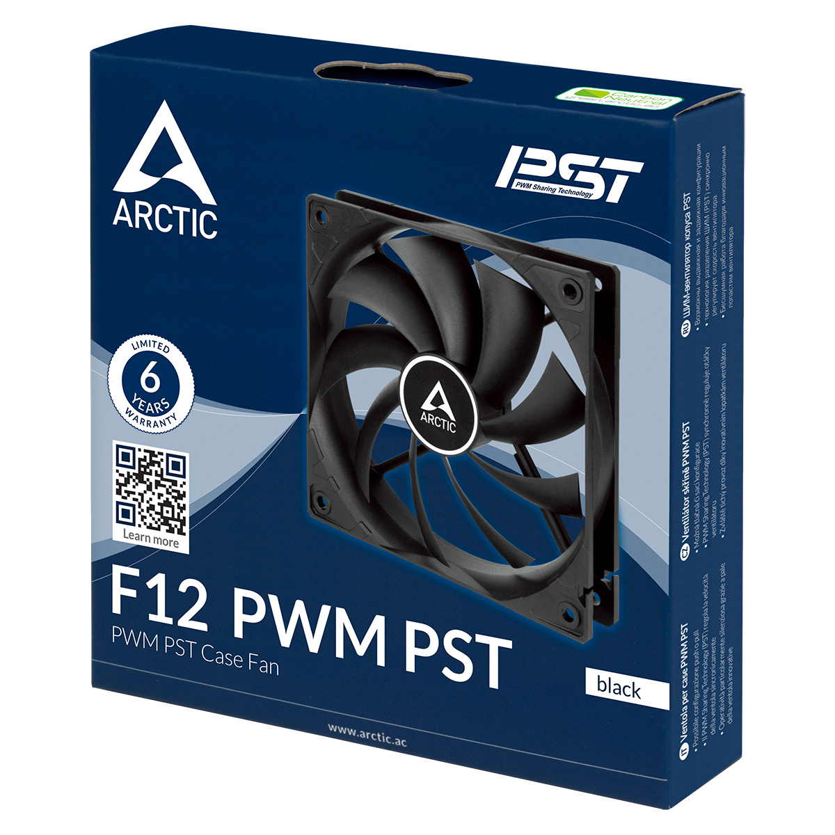Arctic F12 PWM PST 120 mm PWM Single Pack Black Case Fan With Cable Splitter ( ACFAN00200A ) - Image 4