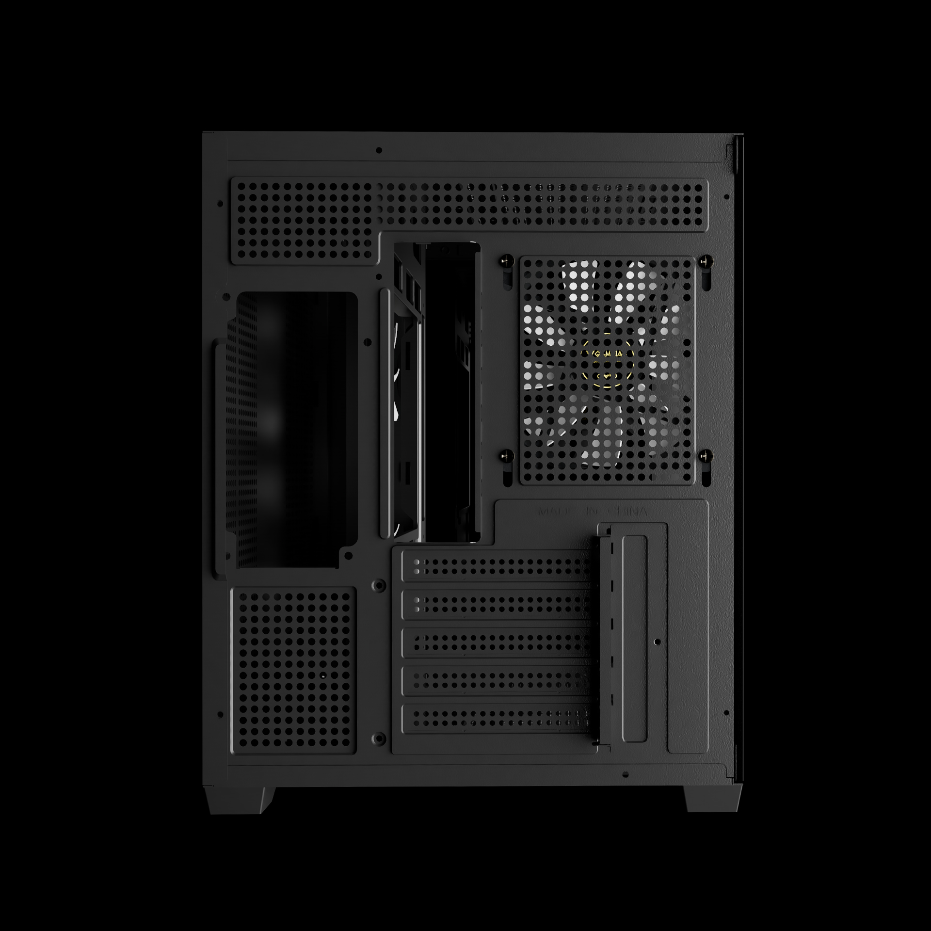 Gamdias AURA GC10M V2 ARGB Micro-ATX MICRO TOWER Tempered glass Panel Black Pc Cabinet With Pre-installed ARGB Fans - Image 9