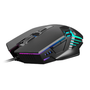 Gamdias AURA GS4 Wired 3600-DPI Advanced Ergonomic Design 6 Multi-functional Keys Multi-Color Lighting Black Gaming Mouse