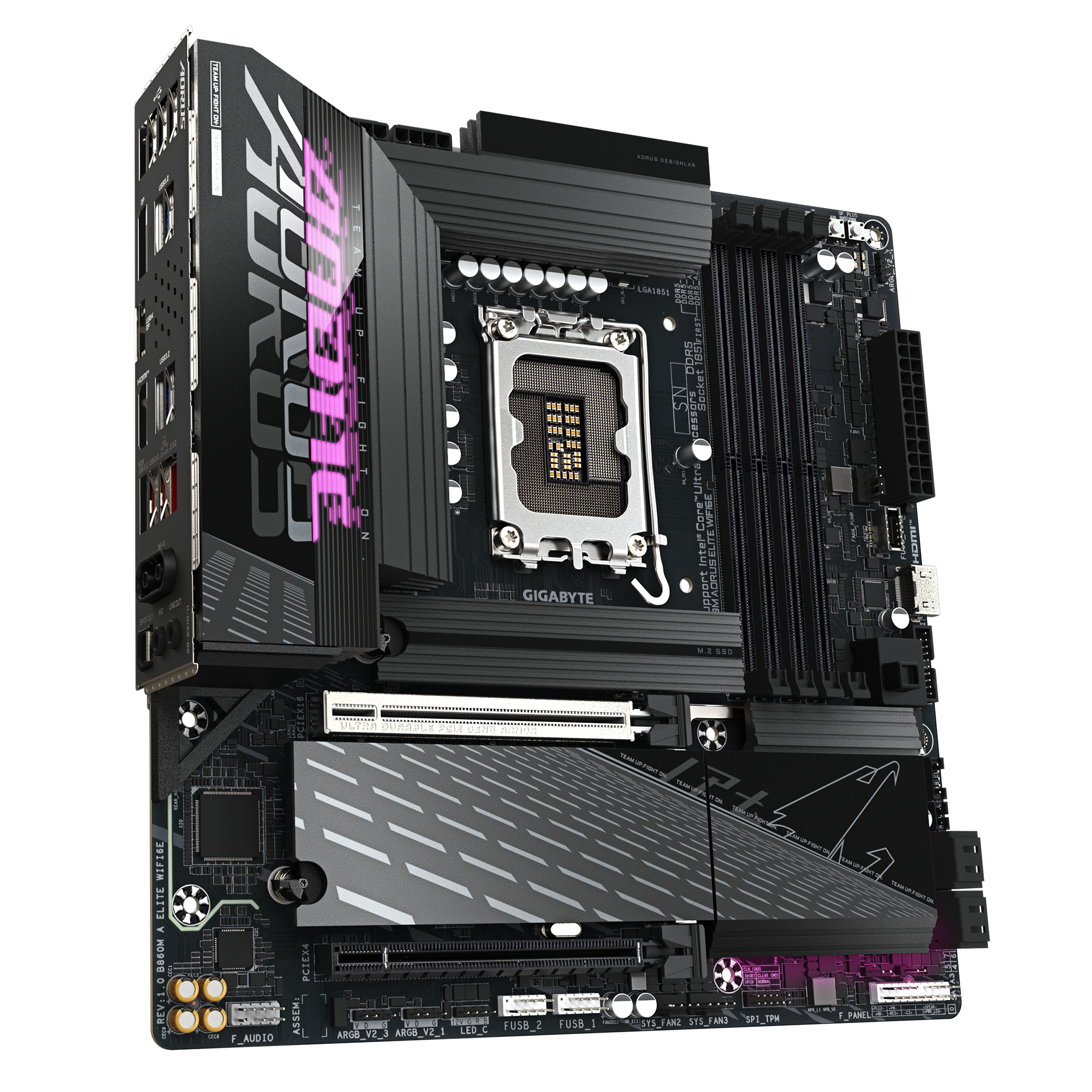 Gigabyte B860M AORUS ELITE WIFI6E Micro ATX Motherboard ( Intel LGA1851 Socket, Support Intel Core Ultra Cpu, 4 x DDR5 RAM Slots, Max 256GB RAM ) - Image 3