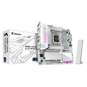 Gigabyte B860M AORUS ELITE WIFI6E ICE Micro ATX Motherboard ( Intel LGA1851 Socket, Support Intel Core Ultra Cpu, 4 x DDR5 RAM Slots, Max 256GB RAM )