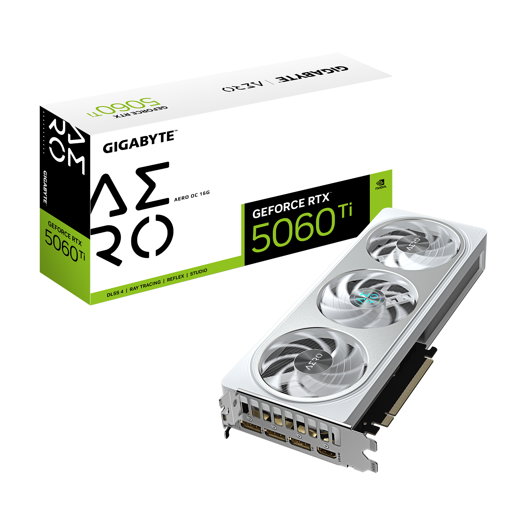 Gigabyte GeForce RTX 5060 Ti AERO OC 16G 16GB GDDR7 128-Bit Graphics Card With Dual Fans ( GV-N506TAERO OC-16GD )