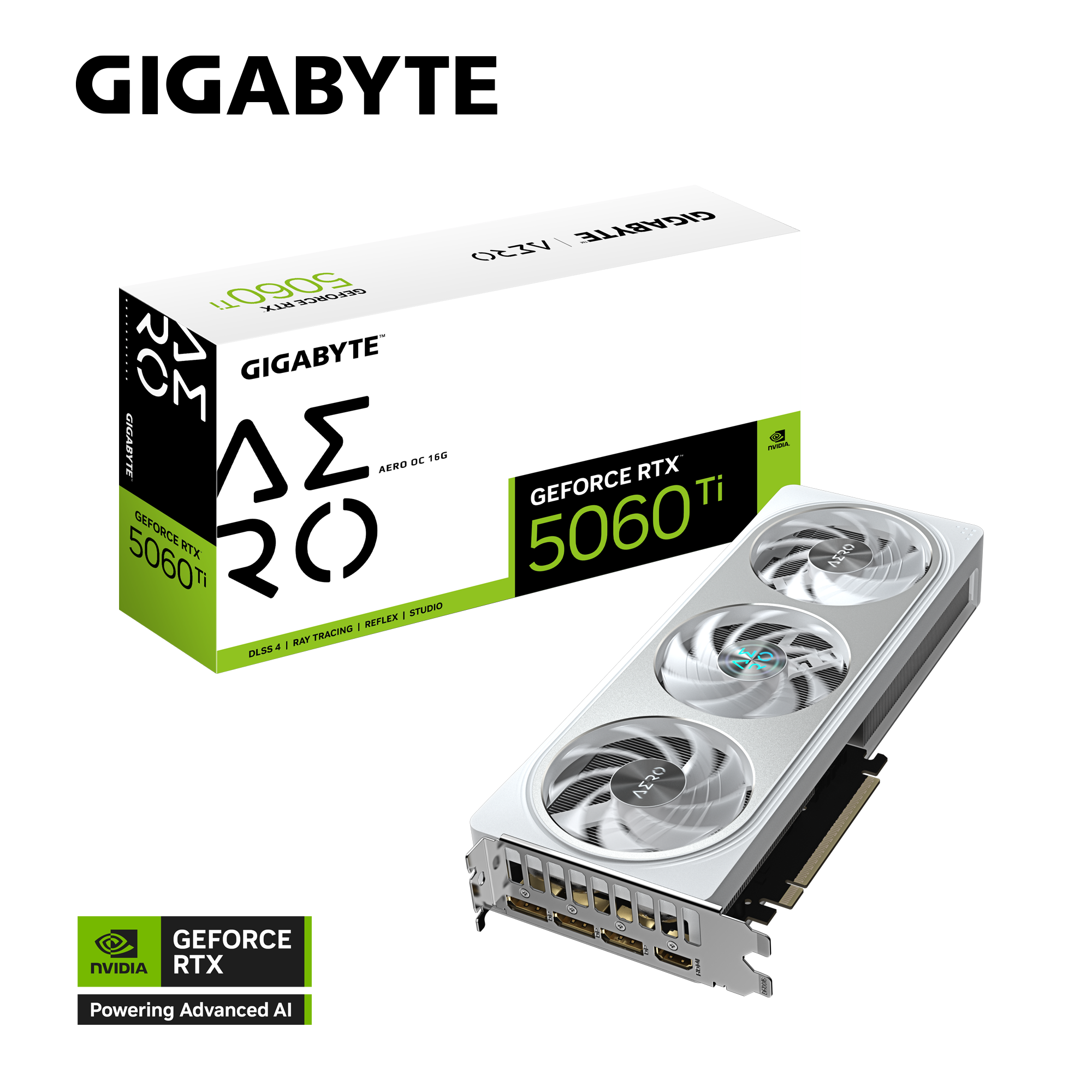 Gigabyte GeForce RTX 5060 Ti AERO OC 16G 16GB GDDR7 128-Bit Graphics Card With Dual Fans ( GV-N506TAERO OC-16GD ) - Image 2