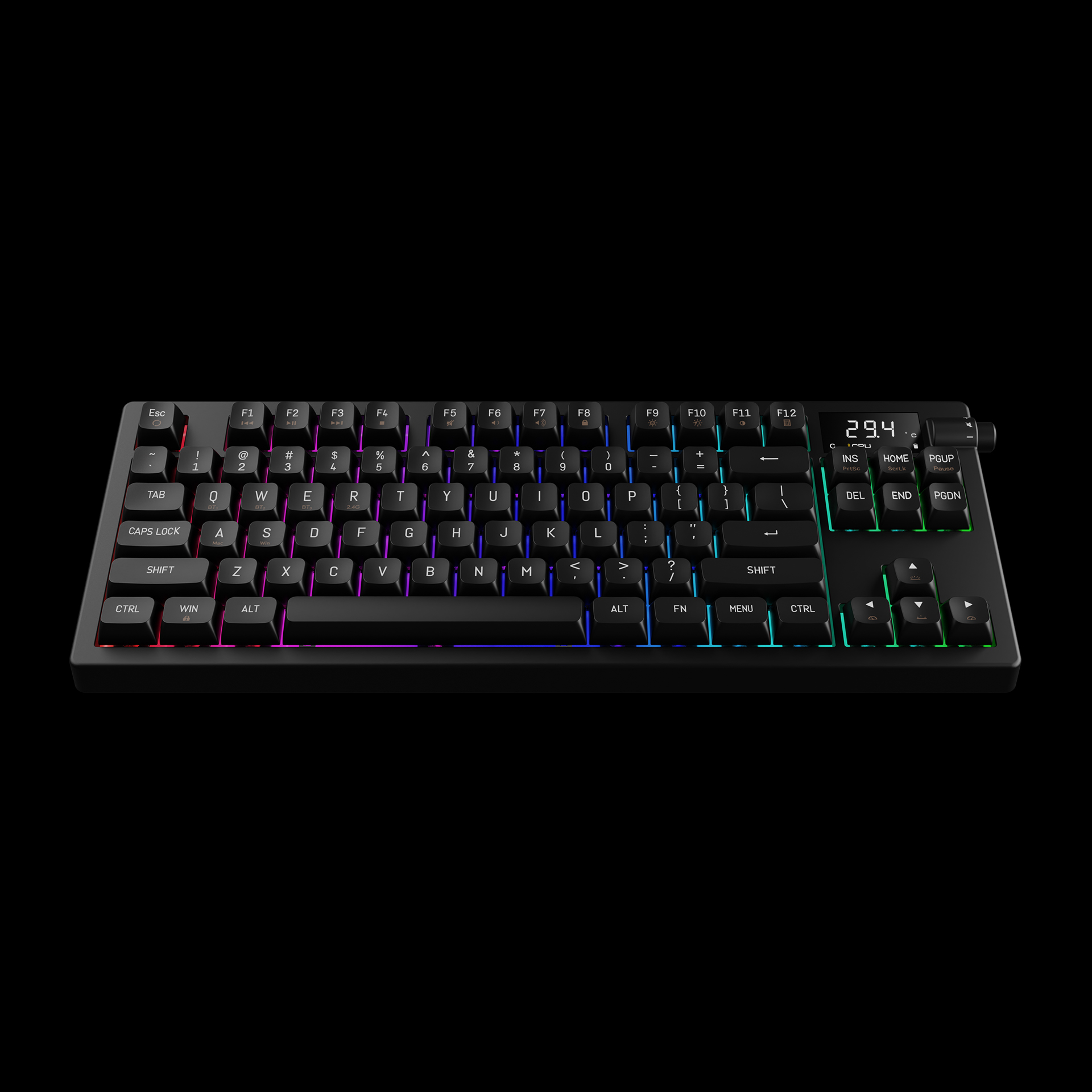 Gamdias HERMES M7 HYBRID Wireless Backlit RGB Black Mechanical Gaming Keyboard - Image 3
