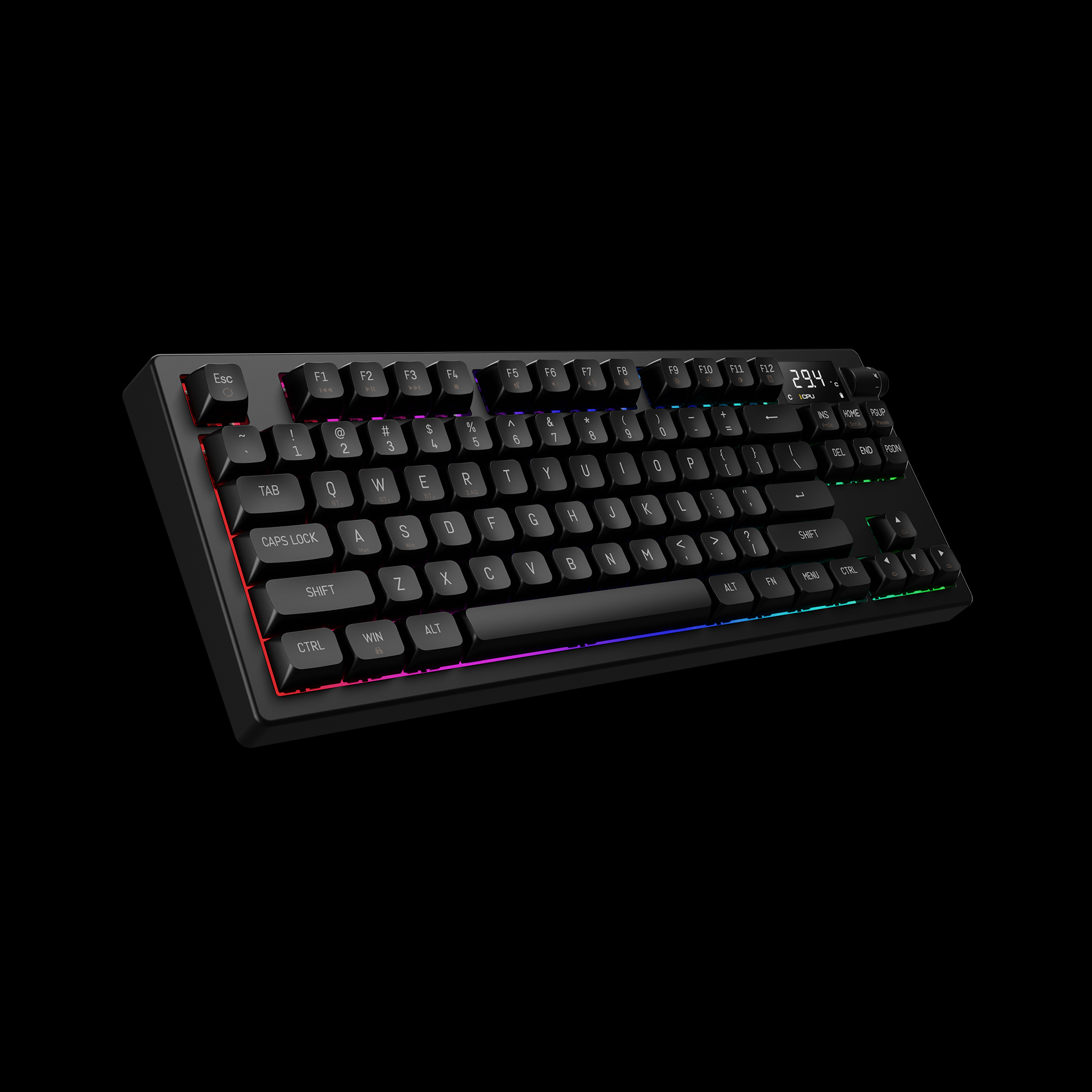 Gamdias HERMES M7 HYBRID Wireless Backlit RGB Black Mechanical Gaming Keyboard - Image 4