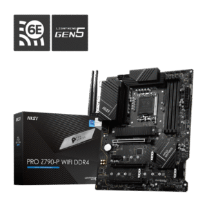 MSI PRO Z790-P WIFI DDR4 ATX Motherboard ( Intel LGA 1700 Socket, Support Intel Core 14th, 13th, 12th Gen Cpu, Intel Pentium Gold and Celeron Cpu, 4x DDR4 RAM Slots, Max 128GB RAM )