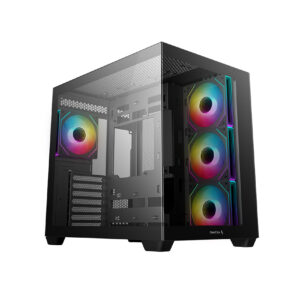Deepcool CG530 4F ATX Mid Tower Tempered Glass Side Panel Black PC Case With Pre-Installed ARGB Fans ( R-CG530-BKADA4-G-1 )