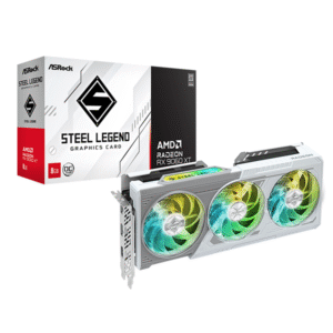 ASRock AMD Radeon RX 9060 XT Steel Legend 8GB OC 8GB GDDR6 128-Bit White Graphics Card With Triple Fans ( RX9060XT SL 8GO )