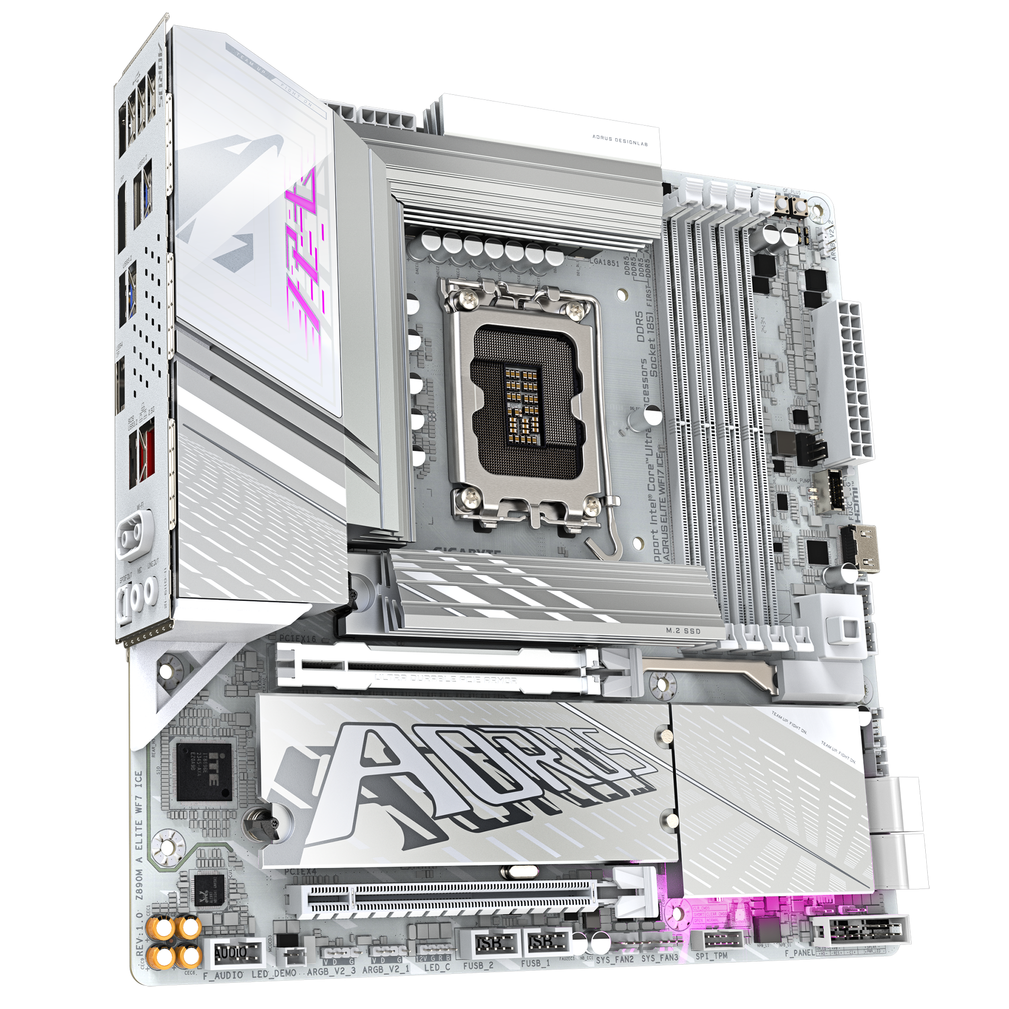 Gigabyte Z890M AORUS ELITE WIFI7 ICE Micro ATX Motherboard ( Intel LGA1851 Socket, Support Intel Core Ultra Cpu, 4 x DDR5 RAM Slots, Max 256GB RAM ) - Image 3