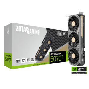 ZOTAC GAMING GeForce RTX 5070 Ti SOLID SFF 16GB GDDR7 256-bit Gaming Graphics Card With Triple Fans ( ZT-B50710D3-10P )