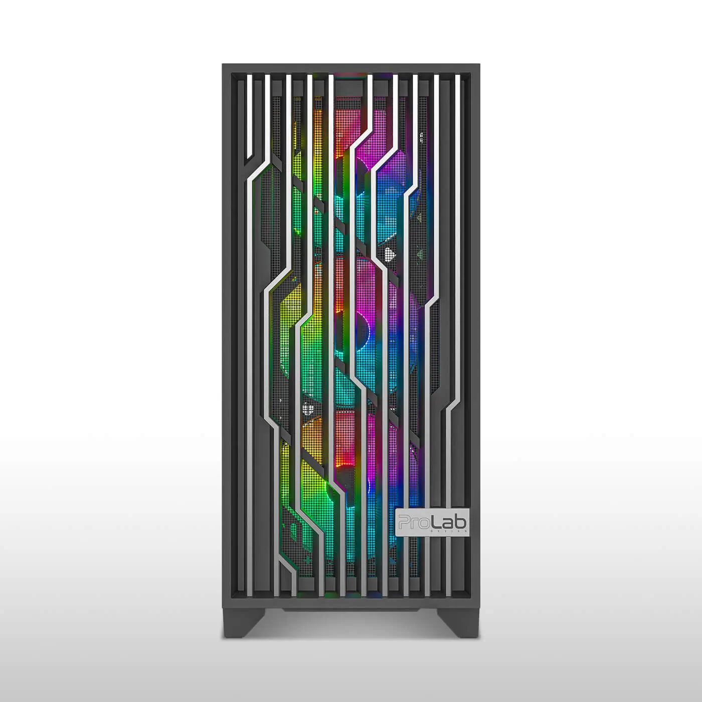 ProLab Design AI848 ARGB ATX Mid-Tower Workstation PC Case With Pre-installed ARGB Fans - Image 2
