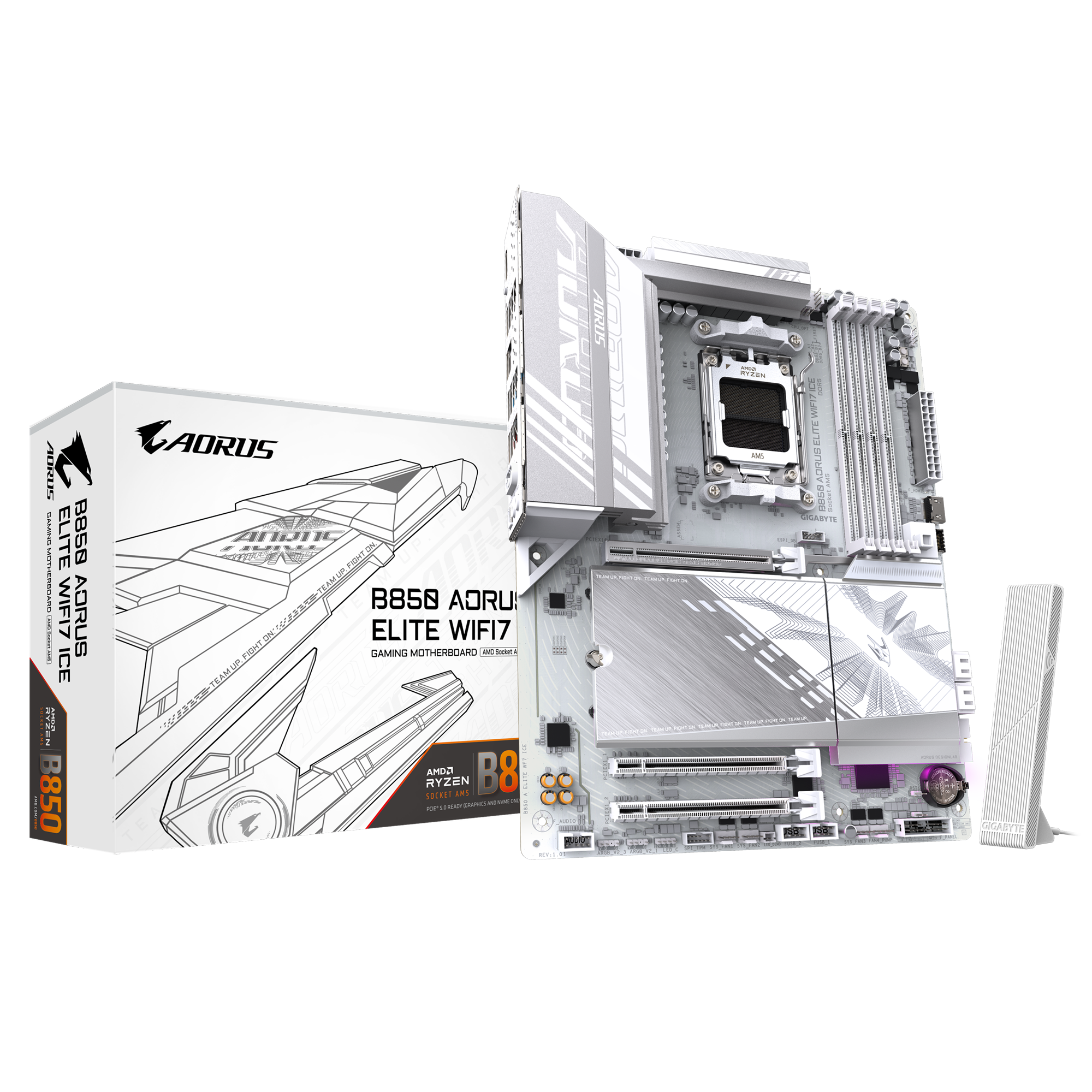 Gigabyte B850 AORUS ELITE WIFI7 ICE (rev. 1.x) ATX Motherboard ( AMD Socket  AM5, Support AMD Ryzen 9000, 8000 ,7000 Series Processors, 4 x DDR5 RAM  Slots, Max 256GB RAM Support ) – Starcomp | Electronics and more