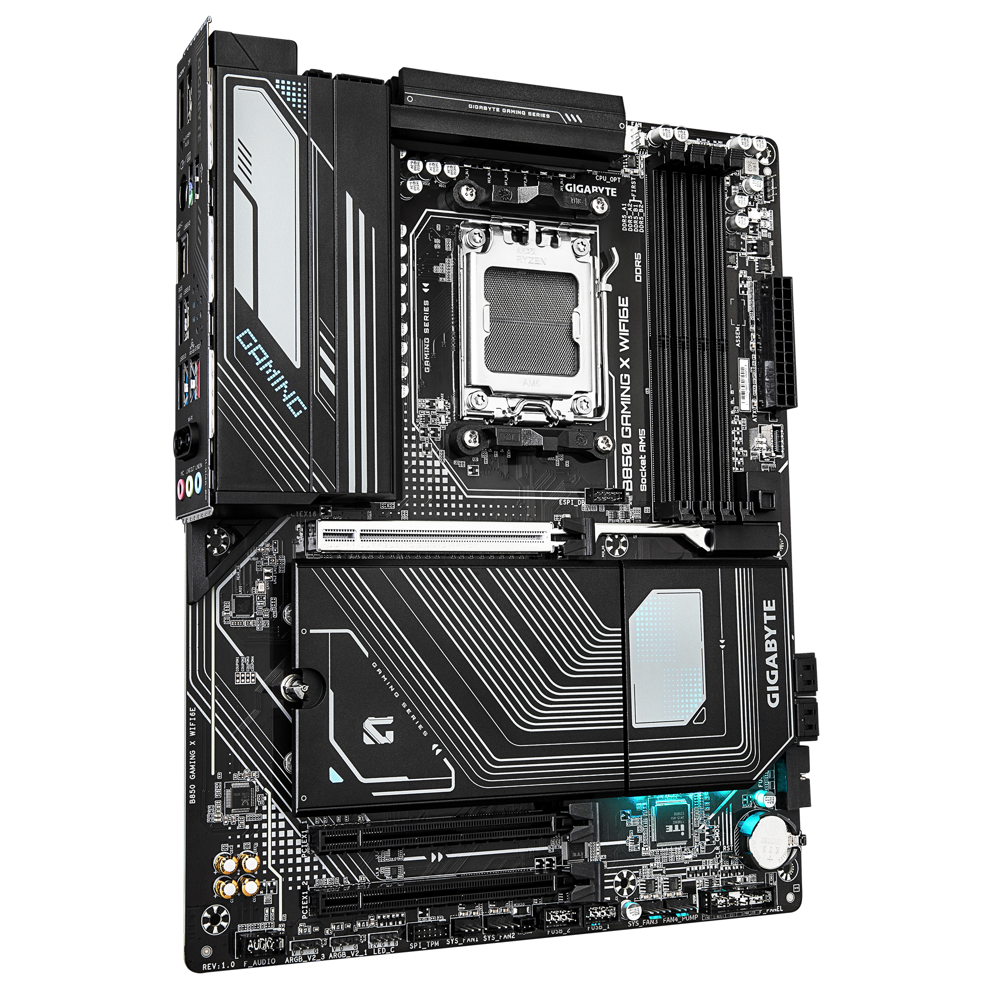 Gigabyte B850 GAMING X WIFI6E (rev. 1.x) ATX Motherboard ( AMD Socket AM5, Support AMD Ryzen 9000, 8000 ,7000 Series Processors, 4 x DDR5 RAM Slots, Max 256GB RAM Support ) - Image 3