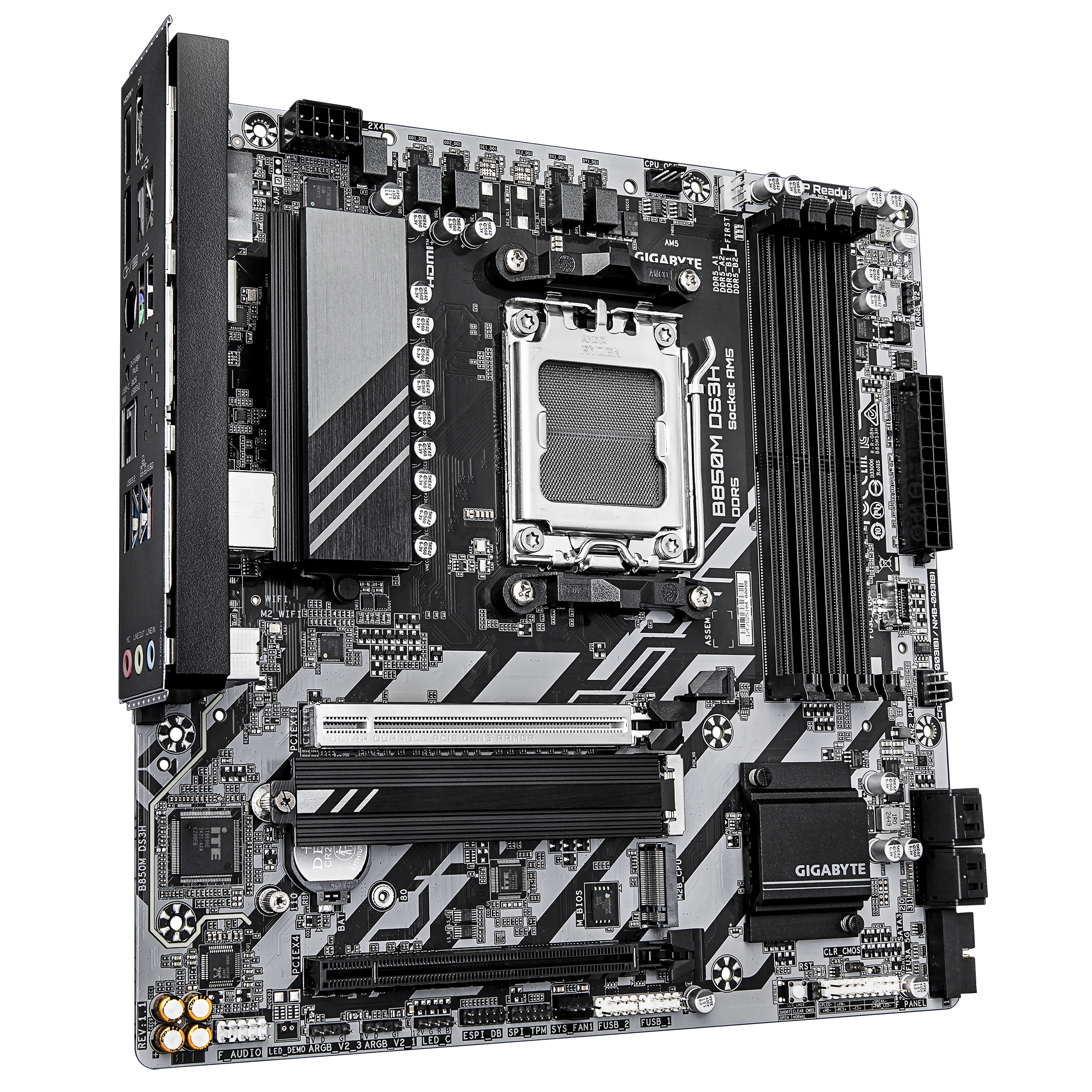 Gigabyte B850M DS3H (rev. 1.1) Micro ATX Motherboard ( AMD Socket AM5, Support AMD Ryzen 9000, 8000 ,7000 Series Processors, 4 x DDR5 RAM Slots, Max 256GB RAM Support ) - Image 3