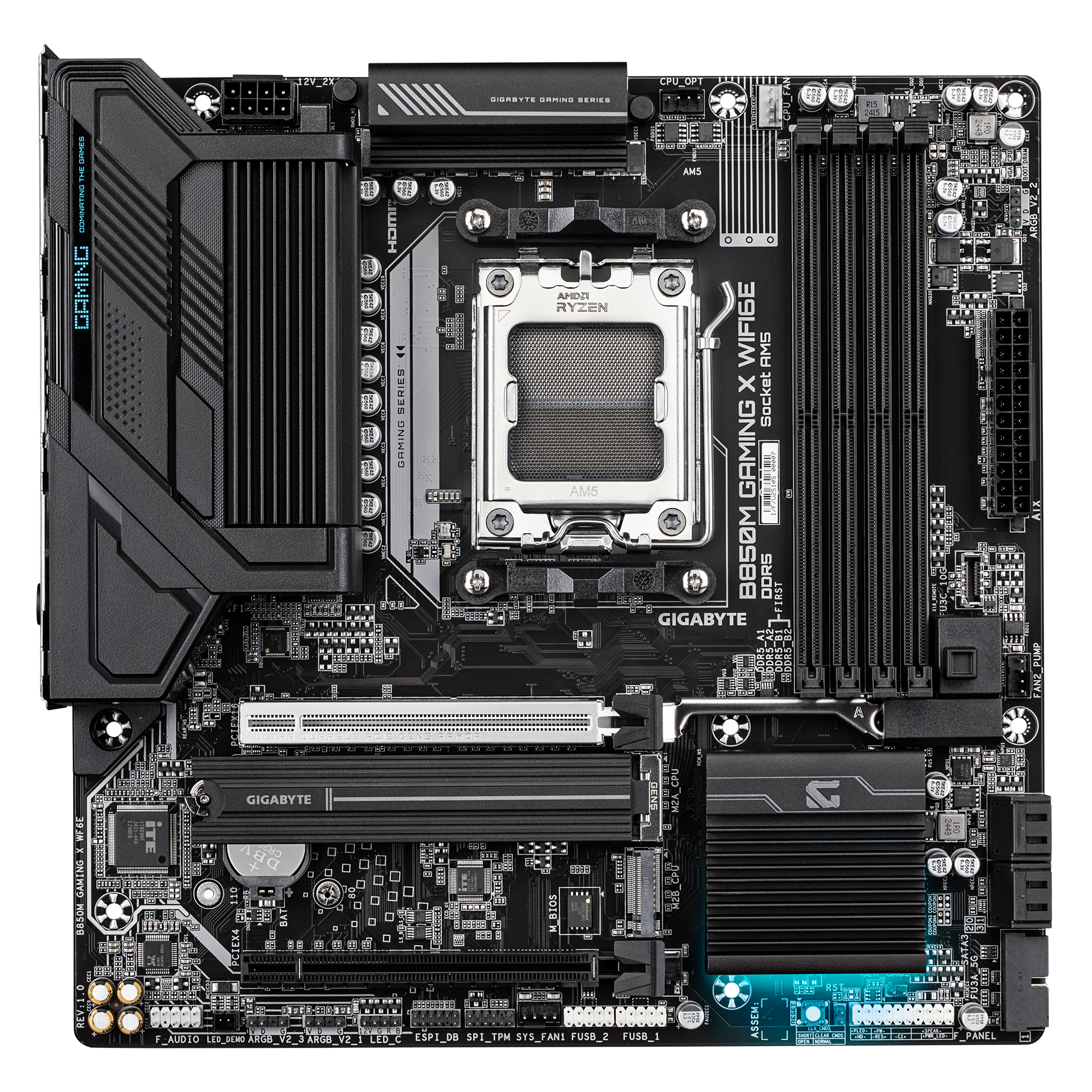 Gigabyte B850M GAMING X WIFI6E (rev. 1.x) Micro ATX Motherboard ( AMD Socket AM5, Support AMD Ryzen 9000, 8000 ,7000 Series Processors, 4 x DDR5 RAM Slots, Max 256GB RAM Support ) - Image 2