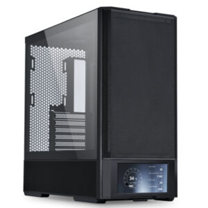 Lian Li Lancool 207 Digital ATX Mid Tower 6”LCD Panel 60Hz Refresh Rate Tempered Glass Black Pc Cabinet With Pre-installed Fans ( G99-LAN207DX-IN )