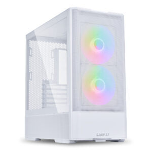 Lian Li Lancool 207 White ARGB ATX Mid Tower Tempered Glass Pc Cabinet With Pre-installed ARGB Fans ( G99-LAN207RW-IN )