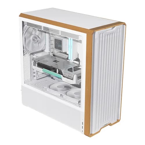 Lian Li Lancool 217 Wood White E-ATX Mid Tower Tempered Glass Pc Cabinet With Pre-installed ARGB Fans ( G99-LAN217W-IN ) - Image 2