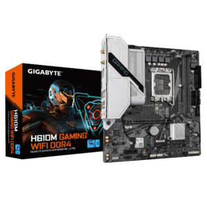 Gigabyte H610M GAMING WIFI DDR4 (rev. 1.0) Micro ATX Motherboard ( Intel LGA1700 Socket, Support 14th, 13th, and 12th Generation Intel Core, Pentium Gold and Celeron Cpu, 2 x DDR4 RAM Slots, Max 64 GB RAM )