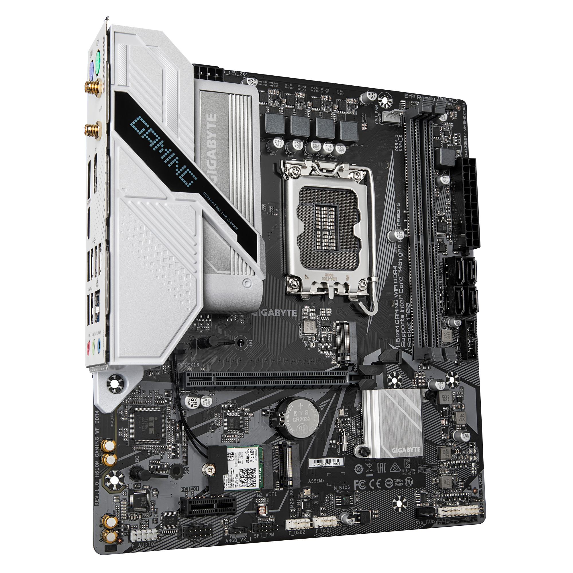 Gigabyte H610M GAMING WIFI DDR4 (rev. 1.0) Micro ATX Motherboard ( Intel LGA1700 Socket, Support 14th, 13th, and 12th Generation Intel Core, Pentium Gold and Celeron Cpu, 2 x DDR4 RAM Slots, Max 64 GB RAM ) - Image 3