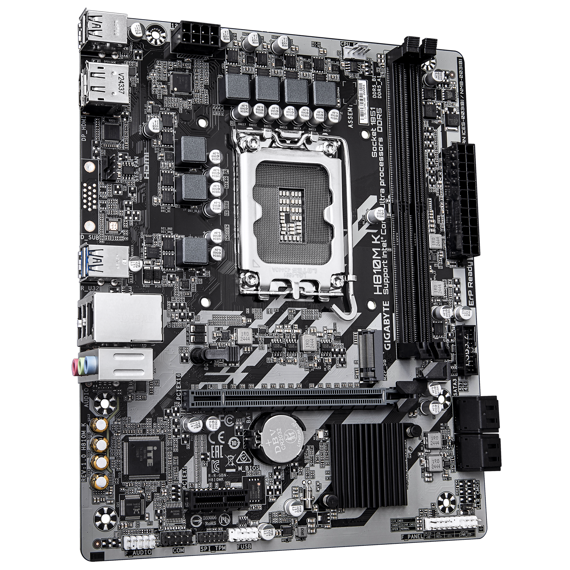 Gigabyte H810M K Micro ATX Motherboard ( Intel LGA1851 Socket, Support Intel Core Ultra Cpu, 2 x DDR5 RAM Slots, Max 128 GB RAM ) - Image 3