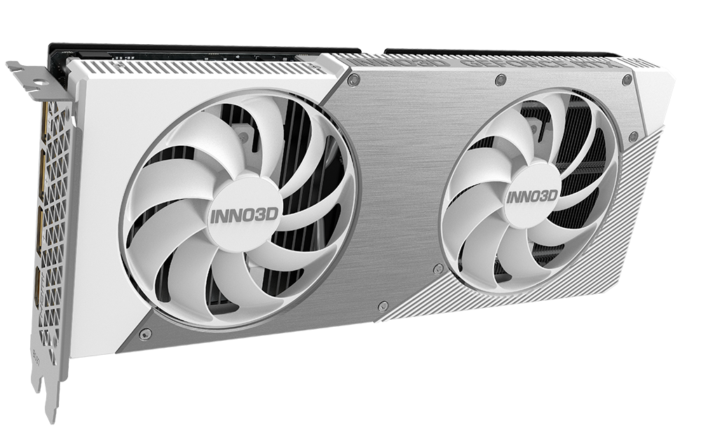 INNO3D GeForce RTX 5060 TWIN X2 OC WHITE 8GB GDDR7 128-bit Gaming Graphics Card With Dual Fans ( N50602-08D7X-195070W ) - Image 2