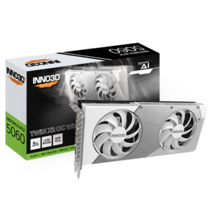 INNO3D GeForce RTX 5060 TWIN X2 OC WHITE 8GB GDDR7 128-bit Gaming Graphics Card With Dual Fans ( N50602-08D7X-195070W )