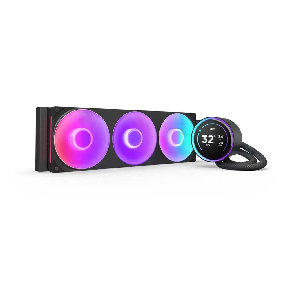 NZXT Kraken Elite 360 RGB 360mm AIO Black CPU Liquid Cooler With 2.72" IPS LCD & RGB ( RL-KR36E-B2 )