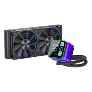 Ant Esports Glacius-240D 240mm ARGB AM5/LGA1851 Black AIO CPU Liquid Cooler With Display ( AESP0377 )