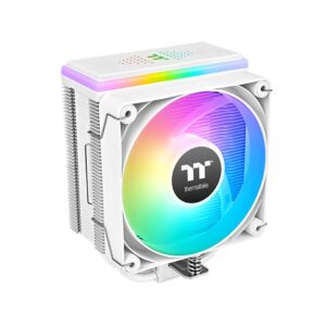 Thermaltake ASTRIA 400 ARGB Lighting White CPU Air Cooler With Six Ø6Mm U-Shaped Copper Heat Pipes And A 120Mm High Airflow Fan ( CL-P138-CA12SW-A )