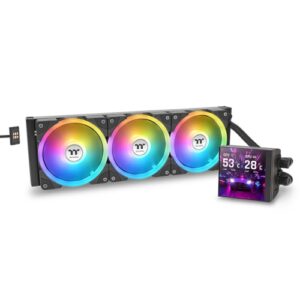 Thermaltake MAGFloe 360 Ultra ARGB Sync Black AIO Cpu Liquid Cooler With Large 3.95” Square LCD Display ( CL-W432-PL12SW-A )