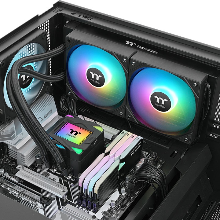 Thermaltake LA240 ARGB Sync 240mm AIO Black Cpu Liquid Cooler With Two High-Performance 120mm ARGB Fans ( CL-W457-PL12SW-A ) - Image 5