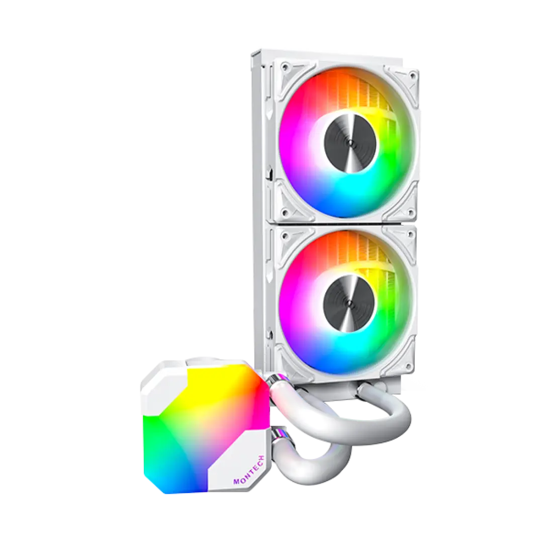 Montech HyperFlow ARGB 240 White 240mm CPU Liquid Cooler - Image 2
