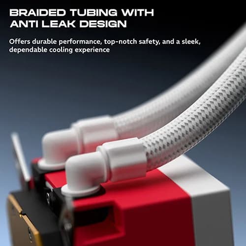 Dawg L360 AIO ARGB 360mm White CPU Liquid Cooler With 3.4" IPS Square Display - Image 10